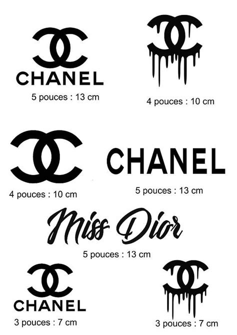 chanel logo car stickers|chanel logo stickers sheet.